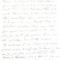 Un feuillet manuscrit du journal de voyage de Rameau de Saint-Père en Acadie, en 1860