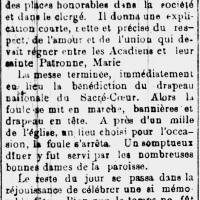 Compte rendu du 15 août à Saint-Joseph-du-Moine en 1904